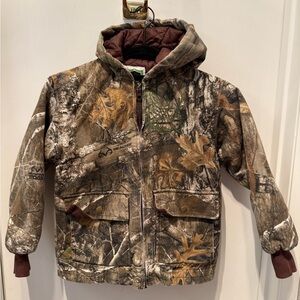 Realtree Pursuit Gear Camo Quilted Hooded Bomber Jacket